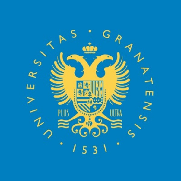 Escudo de la UGR con los colores de la bandera de Ucrania Escudo de la UGR con los colores de la bandera de Ucrania