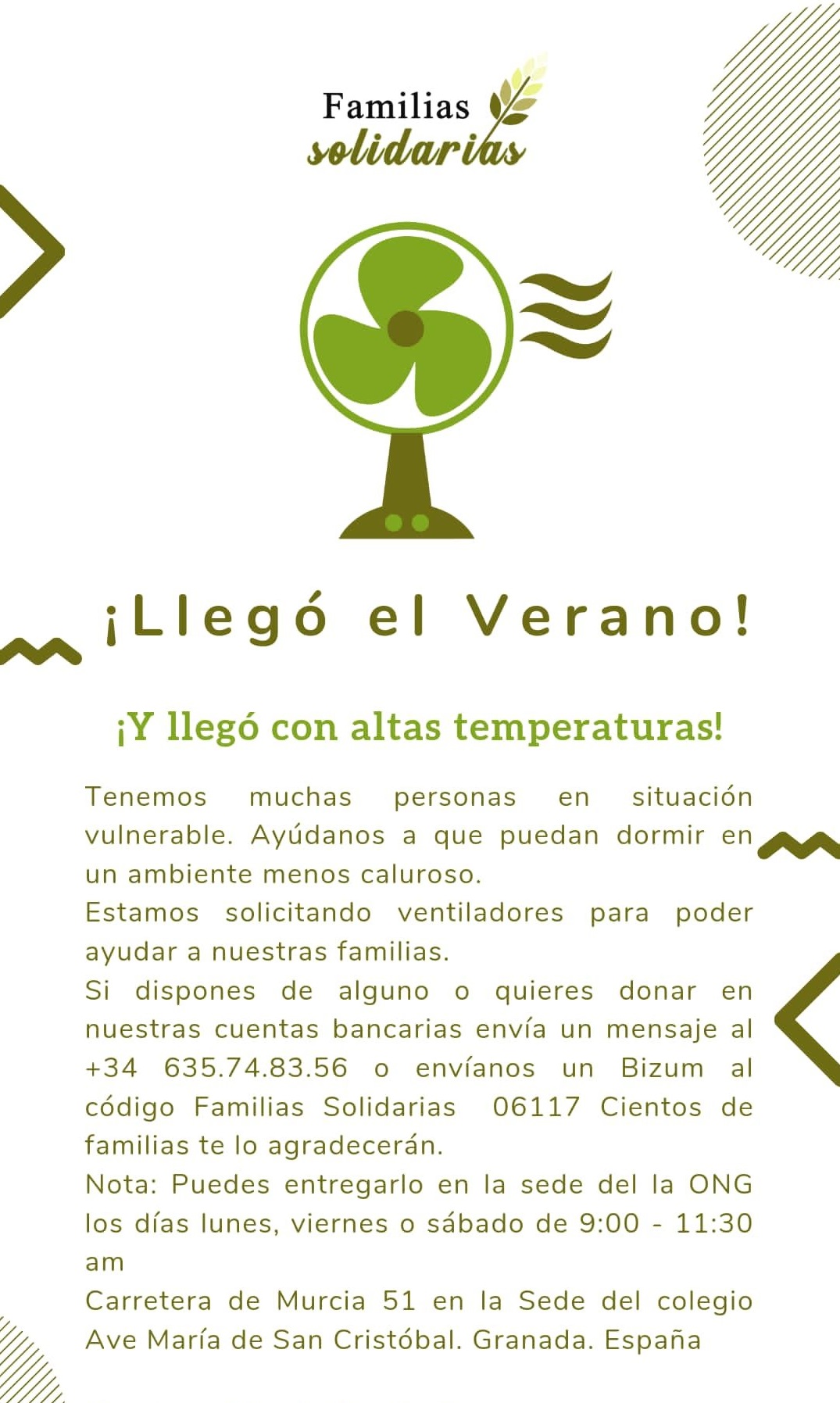 Cartel de la campaña de ventiladores