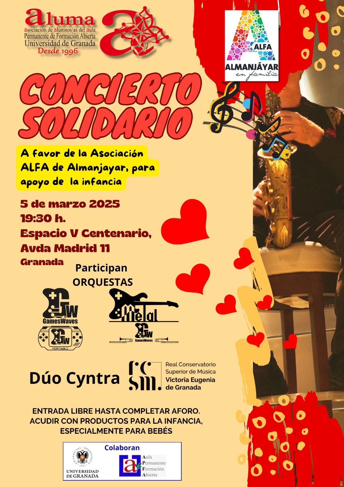 Cartel concierto solidario