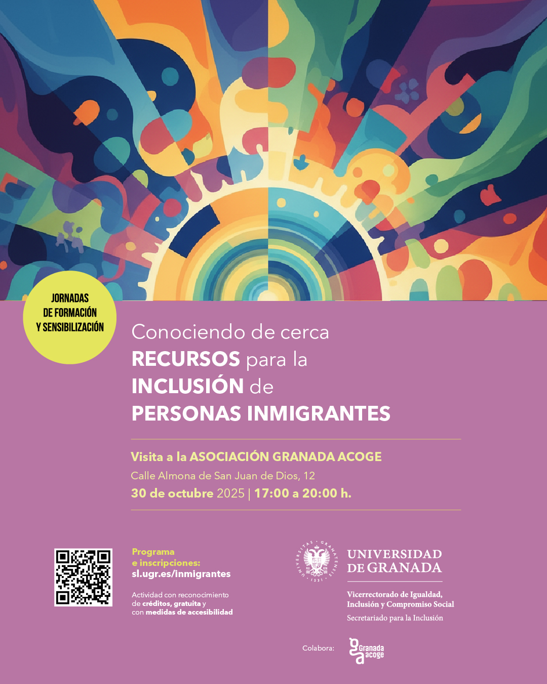 cartel con los datos básicos de la jornada