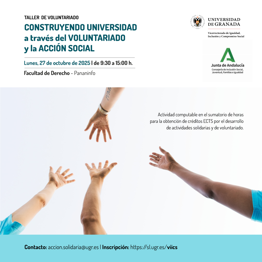 Construyendo Universidad a través voluntariado y acción social manos en el aire formando un circulo