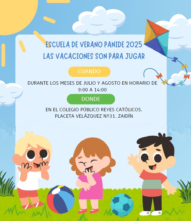 ilustración de una escuela de verano