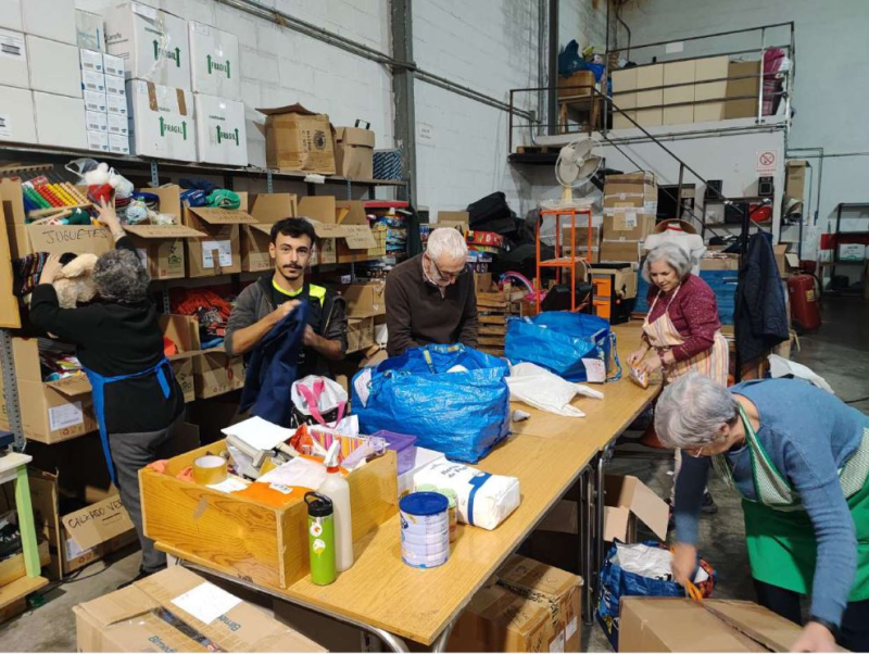 Voluntarios de la asociación Madre Coraje