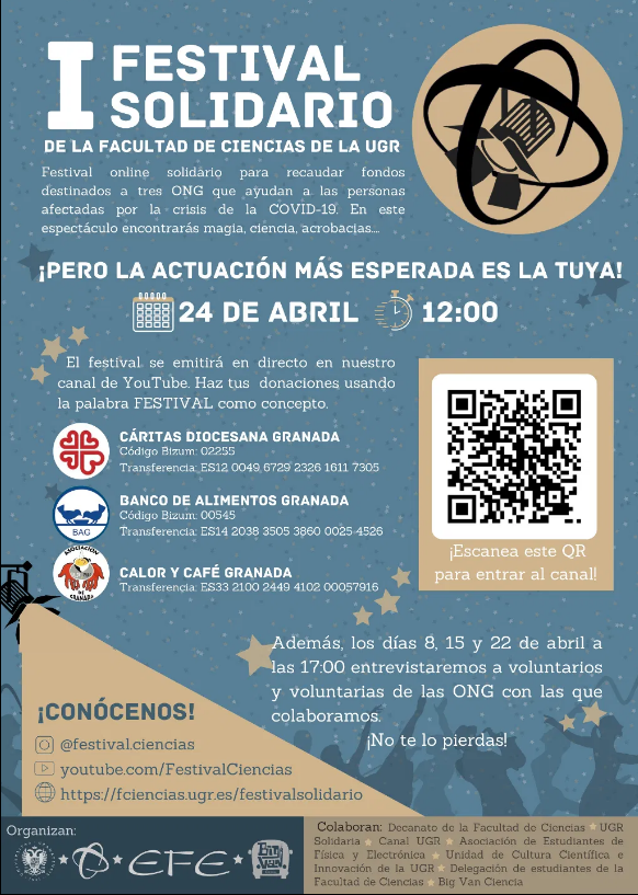 I Festival Solidario de la Facultad de Ciencias I Festival Solidario.24 de Abril 2021