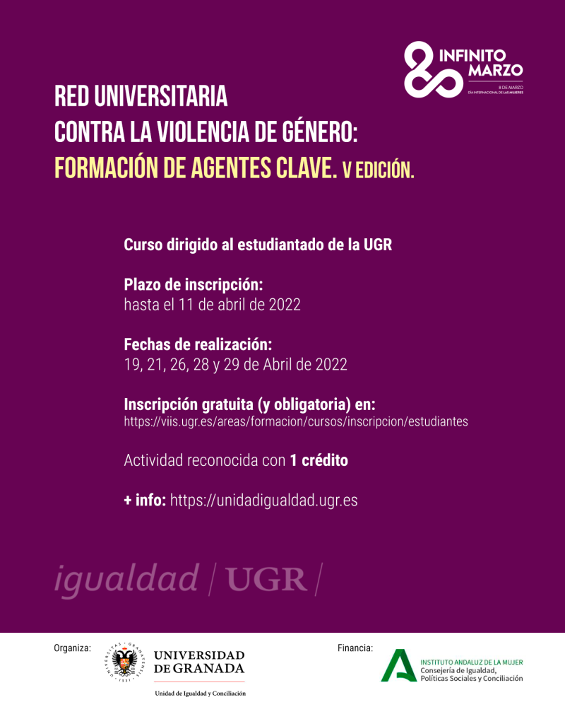 Red universitaria contra la violencia de género: formación de agentes clave. V Edición Red universitaria contra la violencia de género: formación de agentes clave. V Edición