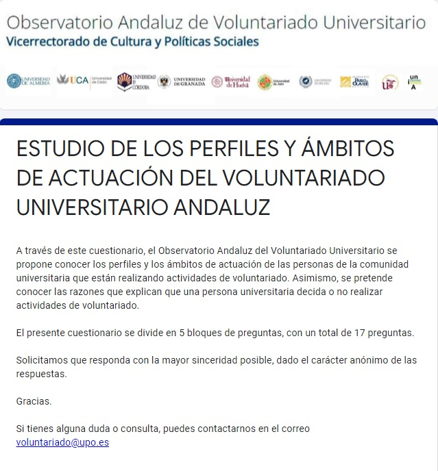 Encuesta Perfiles del Voluntariad@ Encuesta Perfiles del Voluntariad@