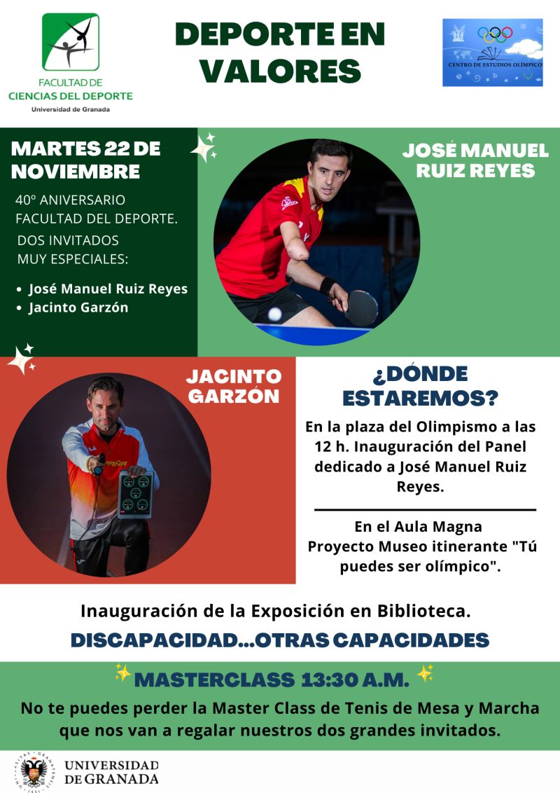II Edición "Tú puedes ser olímpico" en la facultad de Ciencias del Deporte. Cartel
