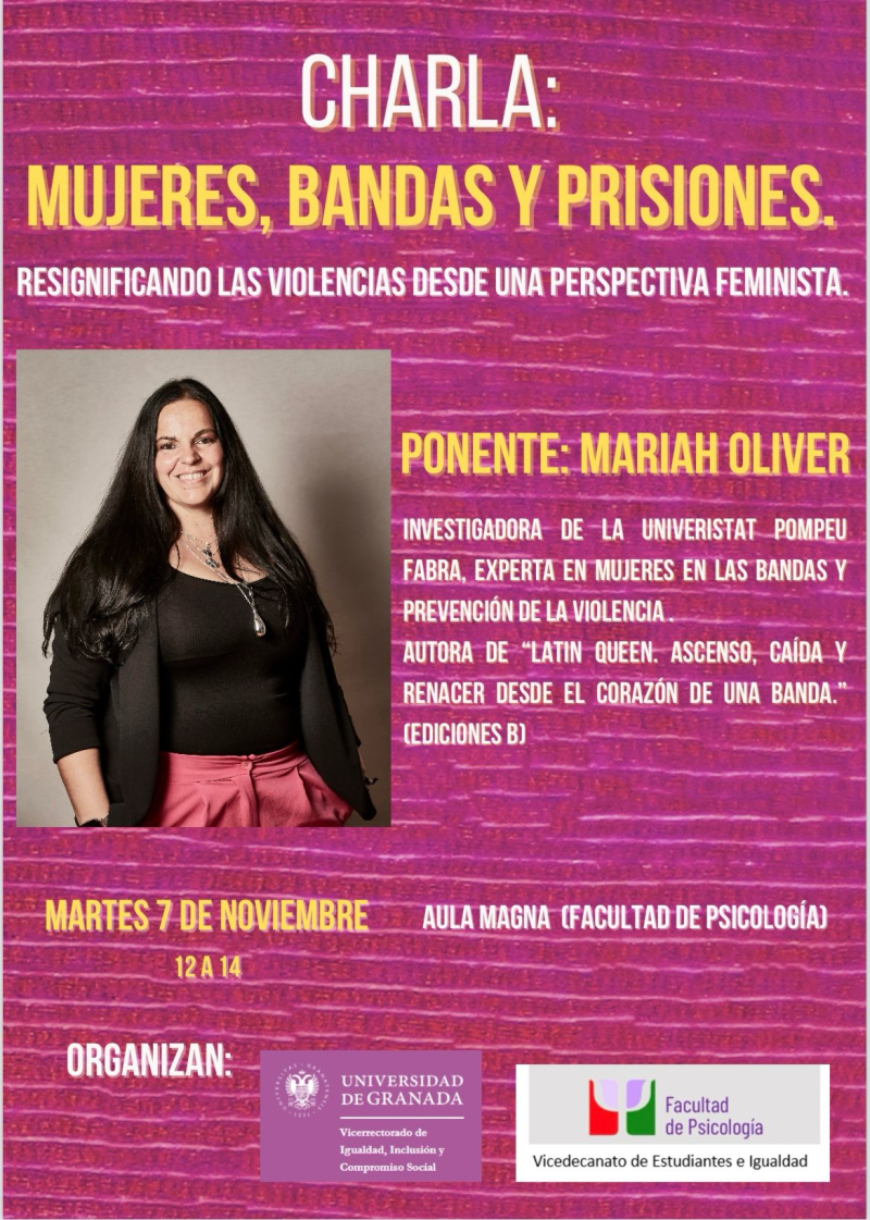 Charla: Mujeres, bandas y prisiones Charla: Mujeres, bandas y prisiones