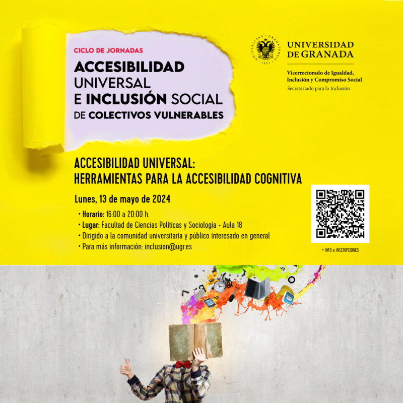 Accesibilidad universal: Herramientas para la accesibilidad cognitiva persona con un libro teniendo ideas