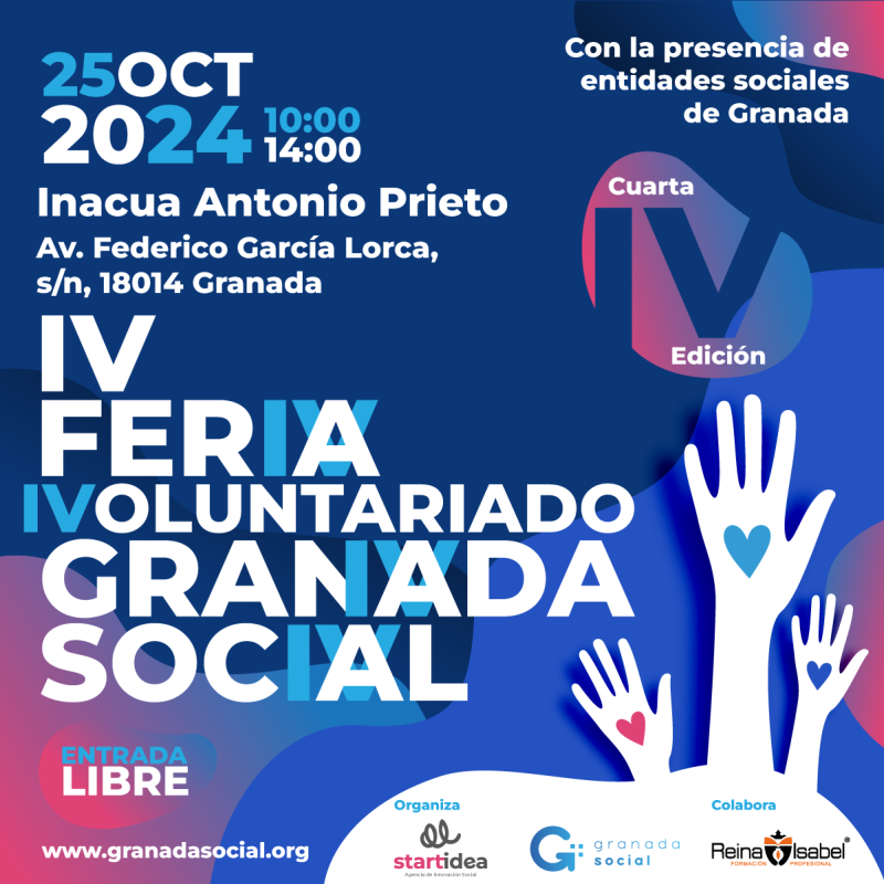 IV Feria de voluntariado Granada Social Cartel IV feria de voluntariado