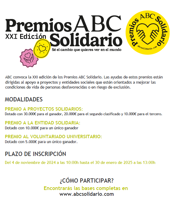 Premios ABC Solidario. XXI Edición Premios ABC Solidario
