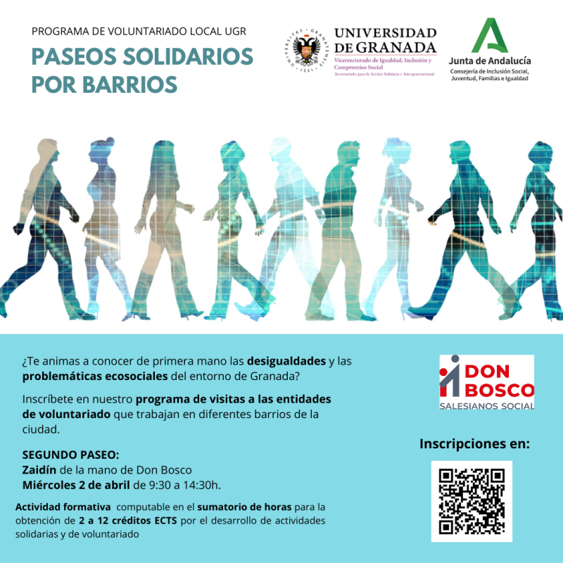 Segundo paseo por el Zaidín de la mano de la Fundación Don Bosco Siluetas caminando